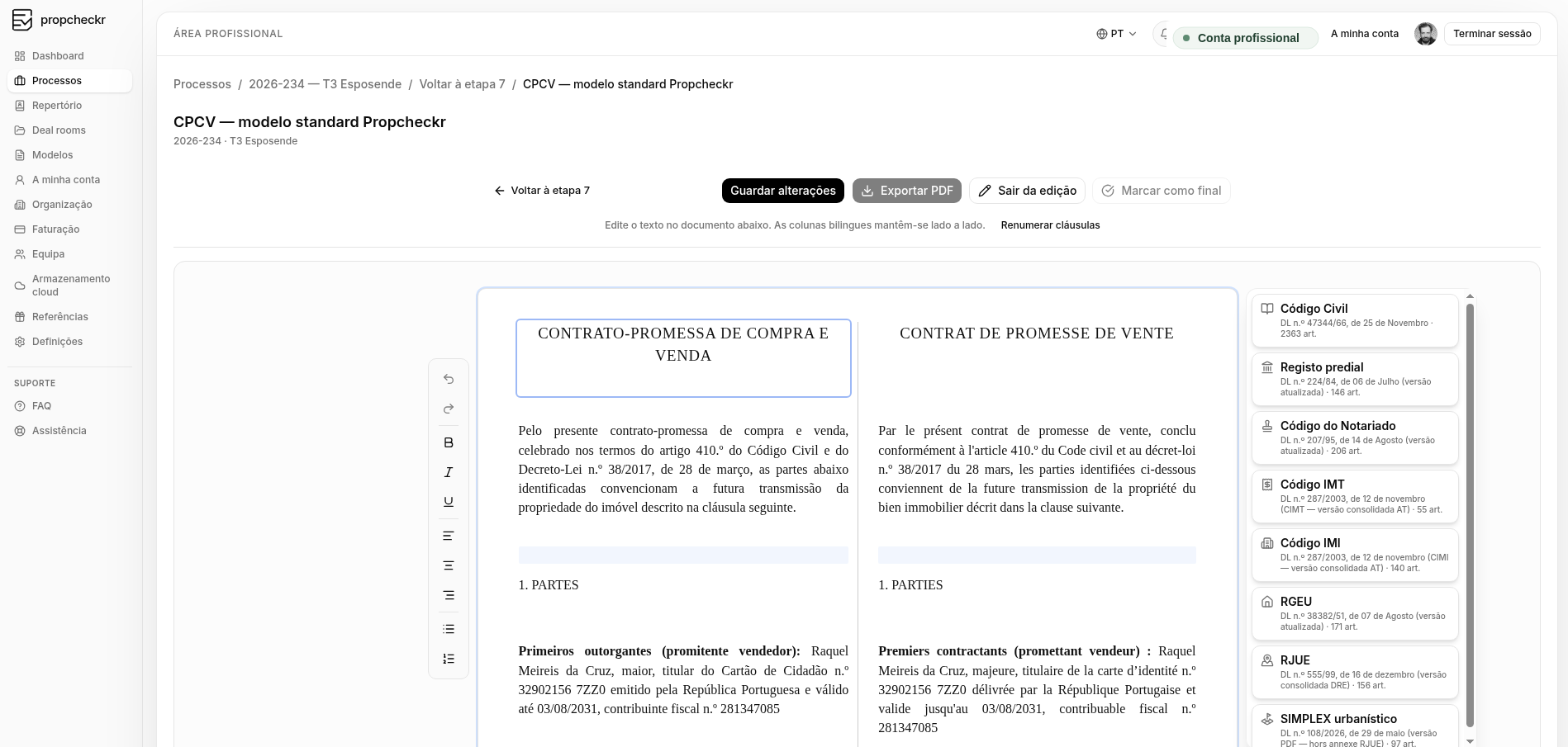 Contratos multilingues